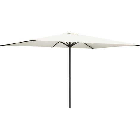 Parasol de jardin 200 x 300 cm Polyester Rectangulaire Crème vidaXL (1/5)