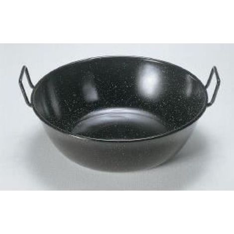 Poele creuse acier emaille 36 cm (1/2)