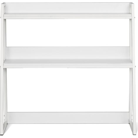 Mophorn Schreibtisch-Bücherregal, 2-stufiger Schreibtisch-Aufbewahrungs-Organizer. 37,4"x12,6"x35,4", mit Anti-Rutsch-Füßen. Für Büro, Zuhause und Wohnheim, Weiß (1/5)