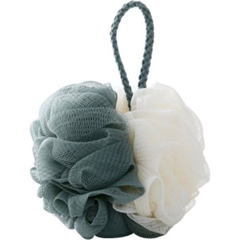 Esponja grande para baño y ducha de 40 g, bola de baño de malla suave con abundante espuma, verde claro (1/5)