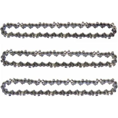 Lot de 3 Chaînes d'Élagueuse sur Perche pour Guide-Chaîne de 10" (25 cm), 40 Maillons d'Entraînement, Faible Rebond, Compatibles avec Black & Decker, Ryobi, Ferrex, Primaster et autres (1/4)