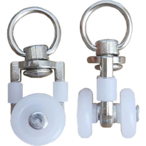 Roulettes De Rideau - Glisseurs À Double Roue Pour Rails Lisses - Usage Domestique Et Commercial - Lot De 20 Pièces (1/5)