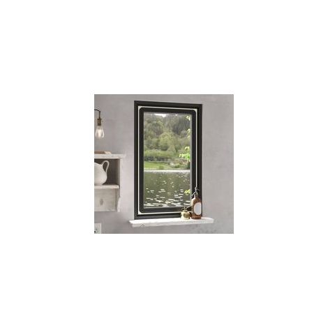Mosquitera magnética para ventanas, blanca, 80 x 140 cm - Crezuo