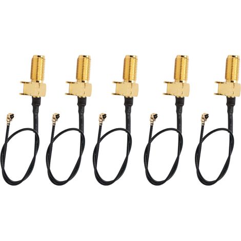 5 pièces câble extension RF SMA coudé vers IPEX avec platine soudée, pigtail antenne 50 ohms (1/5)