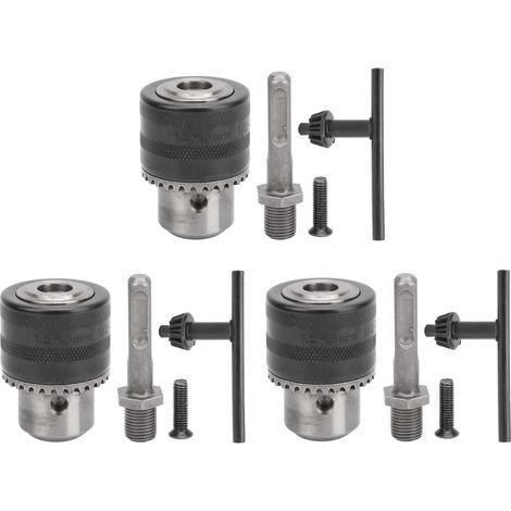 3 jeux de mandrins de perçage clavetés pour marteaux électriques, pièces de conversion 1/2"‑20UNF et 1.5‑13mm (1/5)