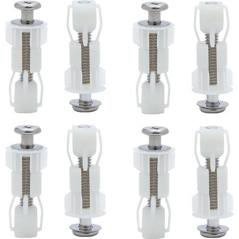 8pcs Vis D'expansion Pour Couvercle De Toilette Fixation Abattant Wc Vis Pour Lunette Toilette Ensemble De Fixation Pices De Rechange Pour Couverc (1/4)