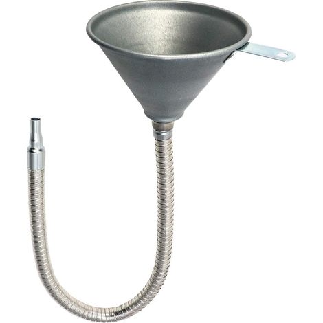 Entonnoir Essence en Acier de 5.5'' / 140mm avec Filtre pour Toutes Les huiles, Eau, Carburant Diesel et Autres liquides, Longueur 630mm (1/5)