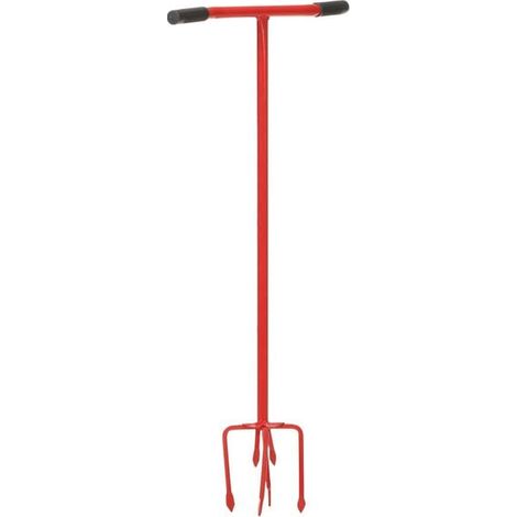 Griffe de jardin rouge acier (1/5)