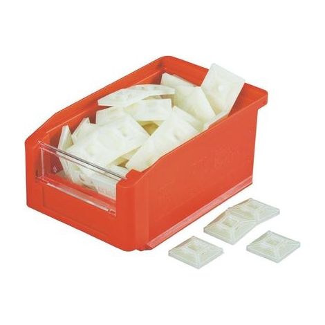 HellermannTyton MB4CAS bases de fijación transparentes 100 uds