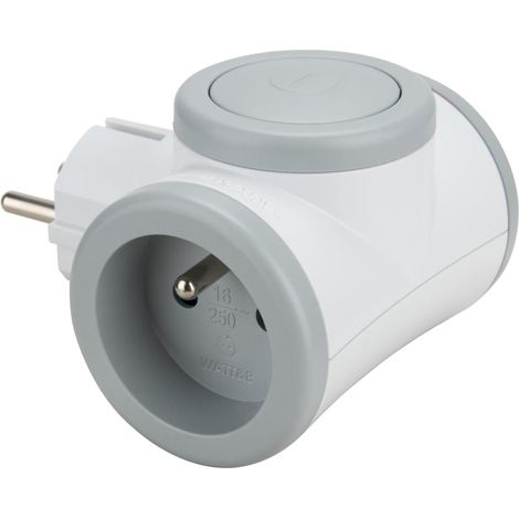 Biplite rotative compacte + interrupteur 2x16A (2P+T) - Watt and Co