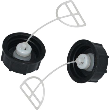 2 pièces de bouchons de réservoir pour tronçonneuse, bouchons de réservoir d'huile, compatibles avec les moteurs de tondeuses/débroussailleuses GX25/GX35/139 (Noir) (1/2)