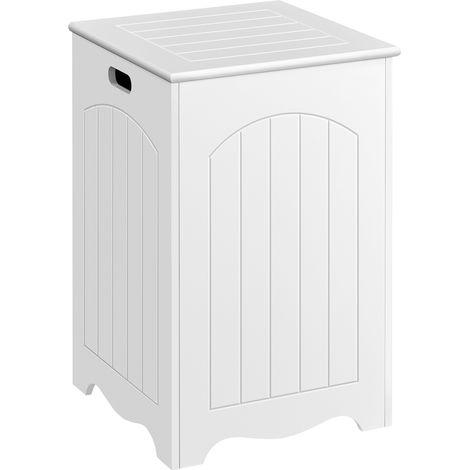 Homevive Armario para Ropa Sucia de Baño Cesto para Ropa Sucia con Tapa Armario Multifuncional de Baño para Ahorrar Espacio Organización de Ropa Sucia 40x40x61 cm Blanco