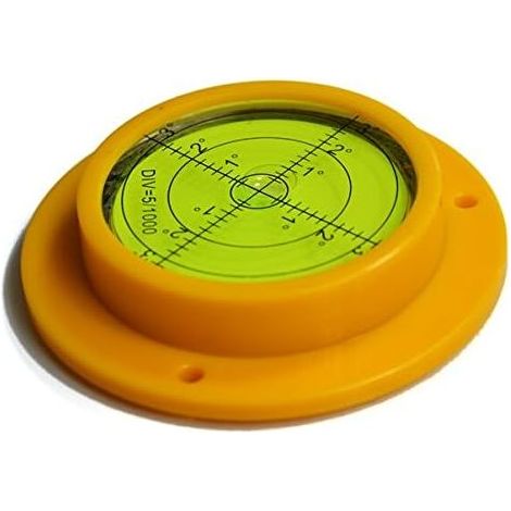Niveau à bulle rond de précision 90 mm avec trous de montage pour camping-car (1/3)