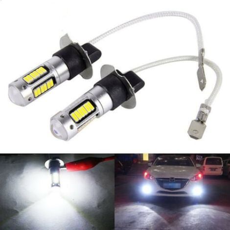 Ampoules LED H3 3000 lumens 6000 K blanc froid, ampoule de phare pour voiture et moto, éclairage puissant (1/5)