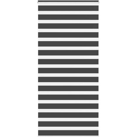 Doppelrollo Schwarz 105x200 cm Stoffbreite 100,9 cm Polyester