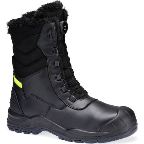 Bota alta de invierno de piel de acero S3L SC HRO CI SR FD05 47 Negro