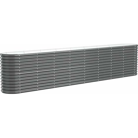 Maison Exclusive - Hochbeet Verzinkter Stahl 332x40x68 cm Anthraz (1/5)