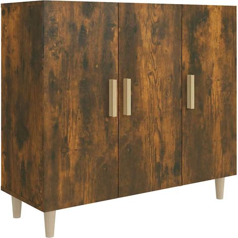 Sideboard/Anrichte/Buffet Räuchereiche 90x34x80 cm Holzwerkstoff LXWW940097 (1/5)