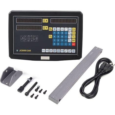 JCS900-2AE Affichage de règle optique 03020mm DC5V 1m/s TTL, encodeur de fraiseuse industrielle, prise américaine 110240V (1/5)