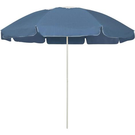 Parasol de plage bleu 240 cm (1/5)