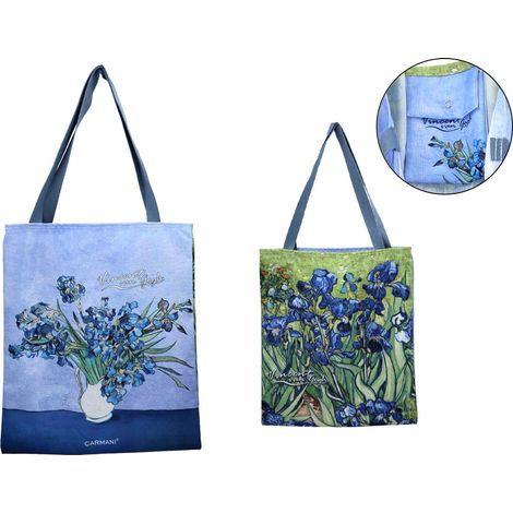 Carmani, Schultertasche, für Einkäufe bis 5 kg – Van Gogh/Iris, Mix (1/4)