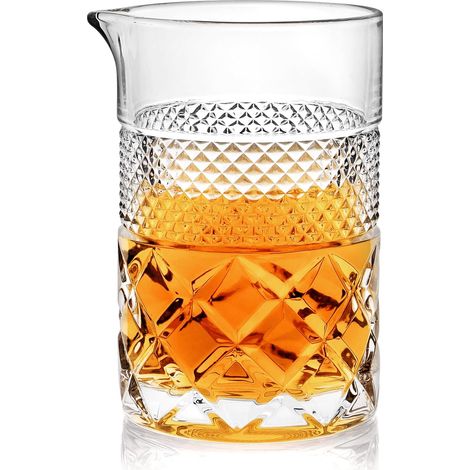 Verre à cocktail - 700 ml, version luxe - Cristal robuste, lourd et robuste soufflé à la main - Fournitures de bar professionnelles - Cadeau idéal pour les mariages, les anniversaires, les anniversair
