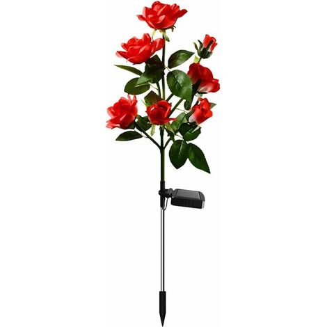 1PC Les Fleurs Solaires S'Allument En Plein Air 7 Piquets Décoratifs Roses S'Allument 7 Lumières De Paysage à Led Changeantes De Couleur Lumière De Piquet De Jardin Étanche Pour La Lampe De Pa (1/5)