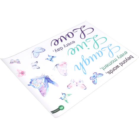 Sticker mural papillon anglais vivant, autocollant en PVC, créatif et inspirant, pour salon, chambre, couloir, bureau, décoration murale. (1/5)