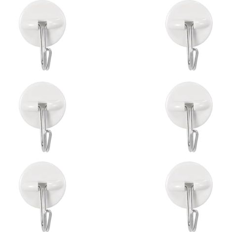 Ganchos adhesivos, 6 piezas. Ganchos autoadhesivos para toallas, ganchos adhesivos de pared, ganchos multiusos para baño, cocina, pared y puerta.