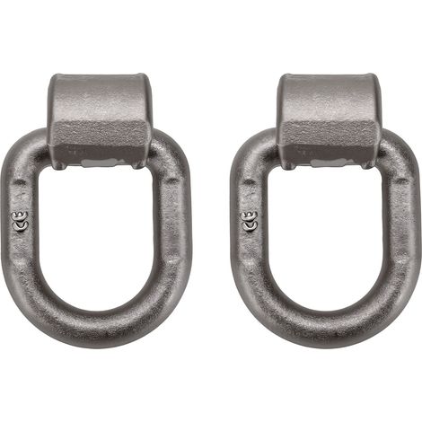Lot de 2 anneaux en D à souder de 1/2 pouce, forgés et antirouille, pour remorque, camion, camping-car, quad, résistance à la rupture de 1,2 tonne (1/5)