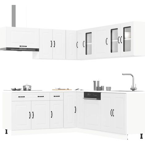 Mueble de cocina Kalmar blanco 11 piezas madera contrachapada vidaXL (1/5)