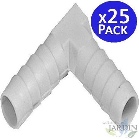 25 Stück Winkelverbinder 10 mm für Flexrohr, Ideal für Verbindungen in Bewässerungs und Wassersystemen
