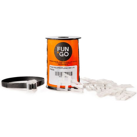 Fascia reggiatura fun and go polipropilene nero 25 metri