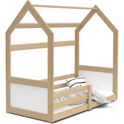 Lit Cabane Miki 80x160 Pin-blanc Pin - blanc (1/4)