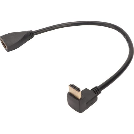 Câble HDMI mâle-femelle 270° pour 4K 3D, 1 pied, transmission haute définition (1/5)