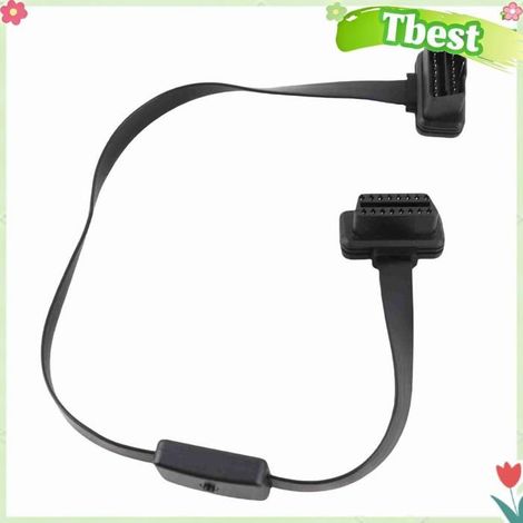 Tbest Adaptateur répartiteur 16 broches Câble D'extension OBD 16 Broches, Adaptateur Mâle à Femelle avec auto diagnostic (1/5)
