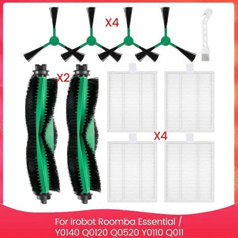 Pièces de rechange pour aspirateurs robots iRobot Roomba Essential Series Y0140, Q0120, Q0520, Y0110 et Q011. Accessoires
