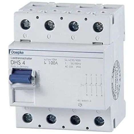Interruptor principal Doepke dhs4-63 4 polos función stop