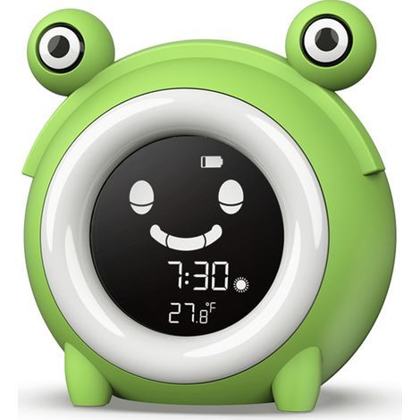 Réveil Enfant, Lumière de Réveil pour les Enfants, Entraîneur de Sommeil, 3 Modes 5 Sons Naturels 5 Lumières Colorées Réglables Fonction Snooze Lampe Reveil, Enfant Chambre à Coucher