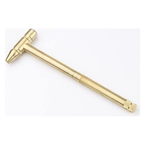 Marteau multifonction 6 en 1, mini marteau en laiton, 3 embouts de tournevis inclus, outil de poche pour le bricolage, petit marteau rond 5 en 1