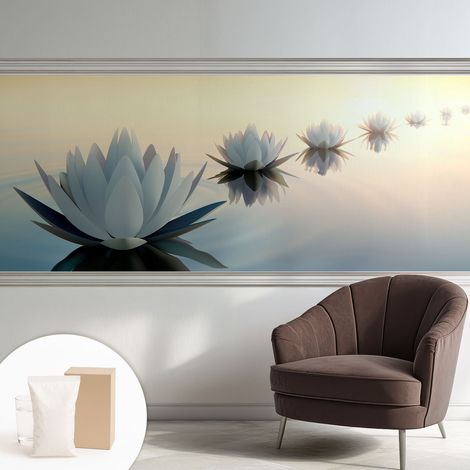 Papier peint intissé décoratif pour salon chambre et cuisine Facile à poser avec colle Vue paisible 250x104 cm (1/5)