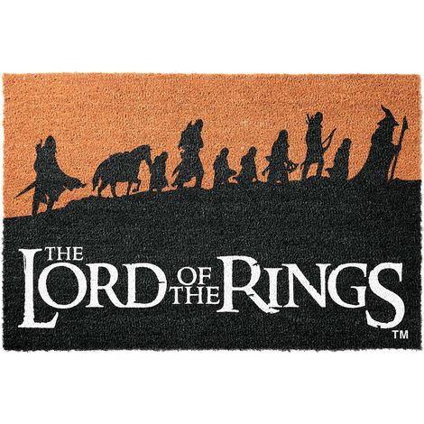 Grupo Erik: Zerbino Il Signore degli Anelli - Zerbino Ingresso Lord of the Ring, fabbricato con base in PVC antiscivolo, 40 x 60 cm, zerbino signore degli anelli ingresso, lotr gadget casa