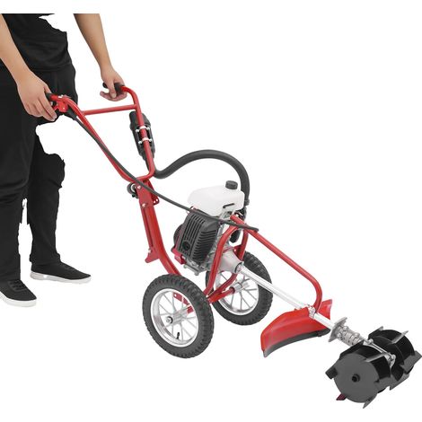 Cultivateur à essence, 4CV, 63cc, Environ 240 tr/min, Acier, 145 cm x 44 cm x 70 cm (1/5)