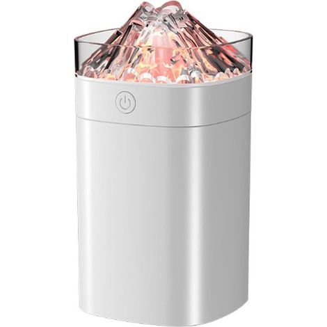 Mini humidificateur d'air portable à brume froide - Ultra silencieux - Pour chambre, chambre bébé, bureau et voiture - USB - Blanc - 400 ml (1/5)