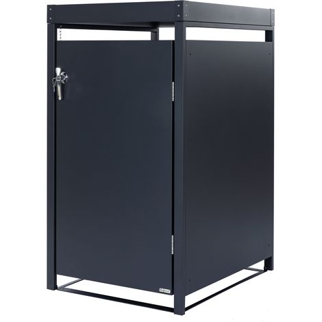 Zelsius Mülltonnenbox mit Pflanzdach für 120 - 240 Liter Mülltonnen, Anthrazit RAL 7016