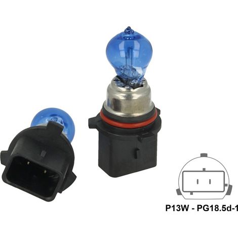 Coppia lampade alogene P13W 12V 13W Super White effetto Xenon compatibili Philips 12277C1 (1/3)