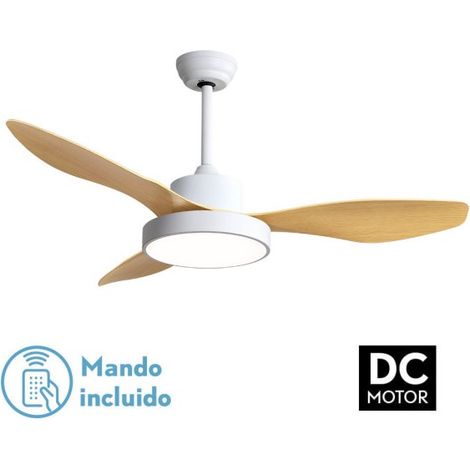 FABRILAMP Ventilatore Dc Hayate 48w 4078lm Bianco/Faggio 3 Asp 39/54/54x120x120cm 3000-4000-6000k/Terremoto