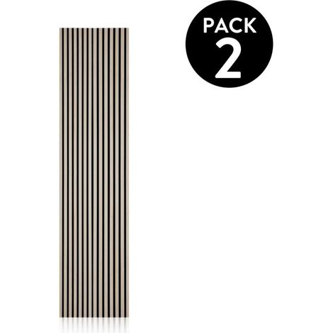 Pack 2 paneles acústicos Noiseless 240 Negro - Roble 60cm (ancho) x 240cm (alto) (1/5)