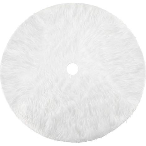 Weihnachtsbaumrock, weißer Plüschschnee, Weihnachtsbaumschmuck, Teppich, Weihnachtsbaumspitze, Noel-Baumrock, 90 cm (1/5)