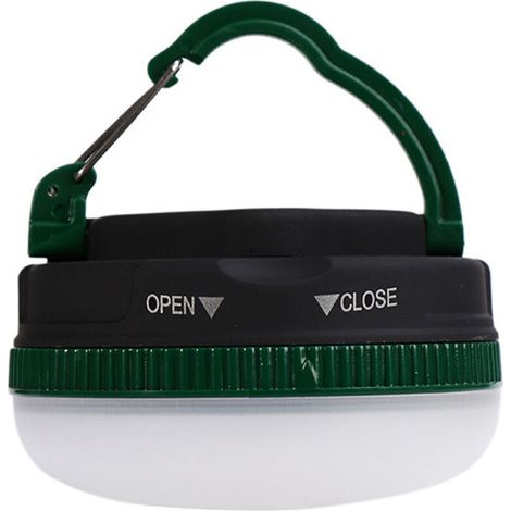 DirigéLampe de camping d'urgence, lampe de tente lumineuse et multifonctionnelle, verte, alimentée par piles (1/5)
